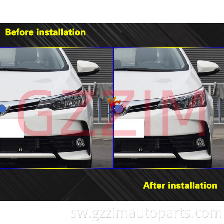Sehemu za gari za gari wakati wa mchana zinazoendesha taa za LED DRL kwa Corolla 2014-2018